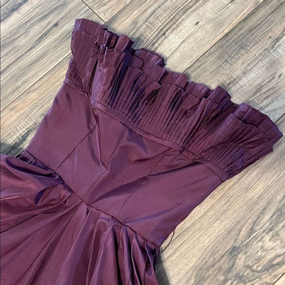Victor Costa Vintage Plum Taffeta Off-Shoulder Gown Dark Romance Victorian - Picture 6 of 15